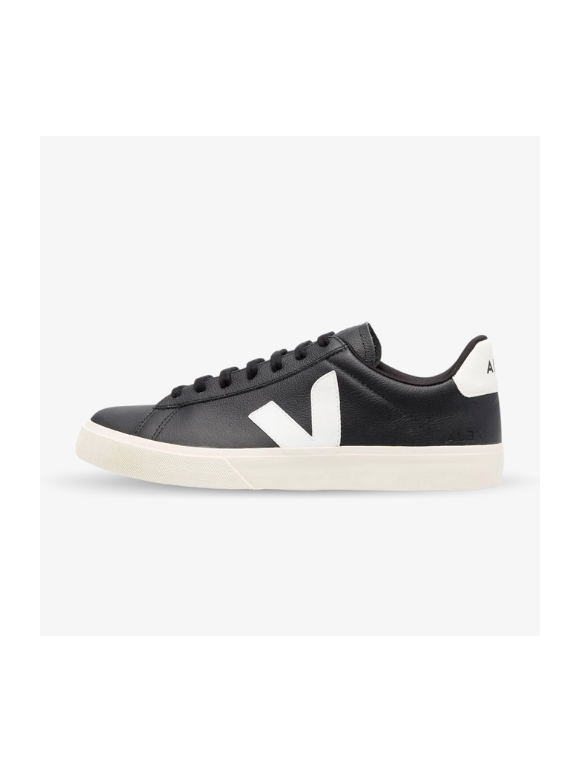 Veja Campo Chromefree Cuero Negro y Blanco