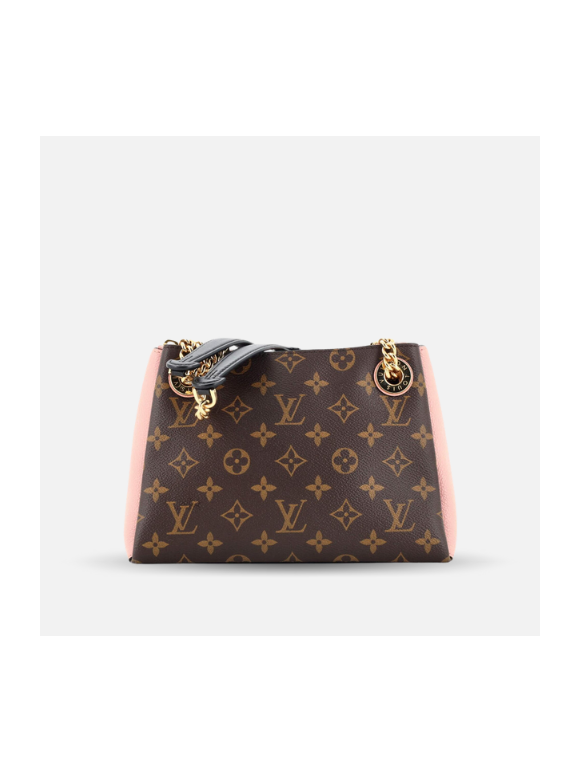 Bolso de hombro Louis Vuitton surene lona monogram con piel bb rosa