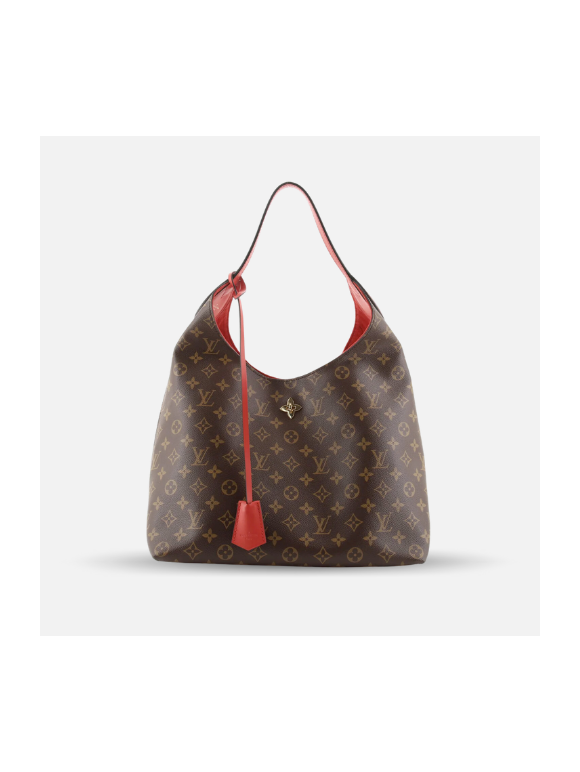 Bolso shopper Louis Vuitton hobo flower monogram rojo