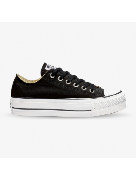 Converse bajas con plataforma negras