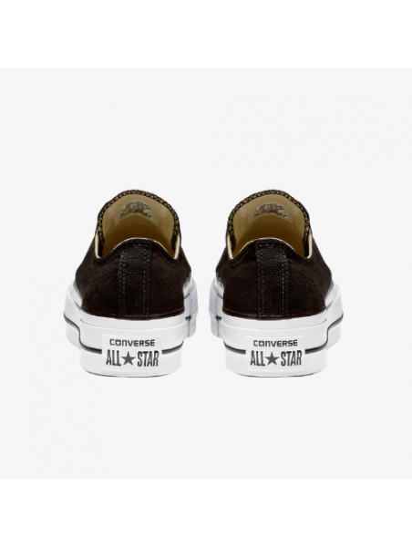 Converse bajas con plataforma negras