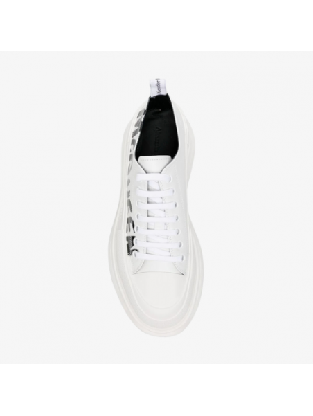 Alexander McQueen Tread Slick Bajas Blancas Grafiti
