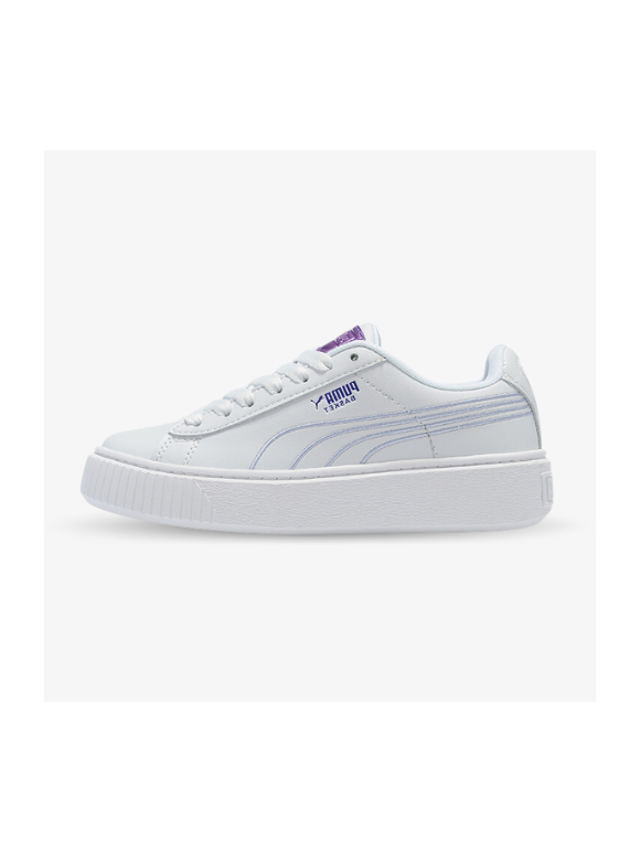 Puma Basket con Plataforma Blancas y Lilas