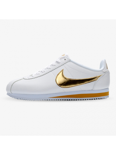 Nike Cortez Doradas y Blancas