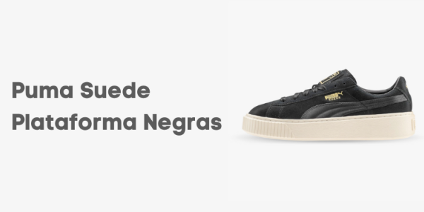 Puma Suede Plataforma Negras